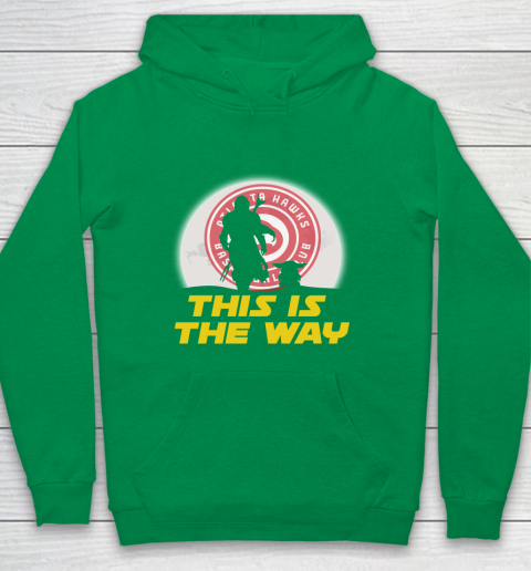 Atlanta Hawks NBA Basketball Star Wars Yoda And Mandalorian This Is The Way Youth Hoodie 4