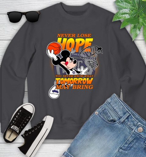 Sacramento Kings NBA Basketball Mickey Disney Never Lose Hope Youth Sweatshirt 5