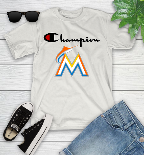 MLB Baseball Miami Marlins Champion Shirt Youth T-Shirt 11
