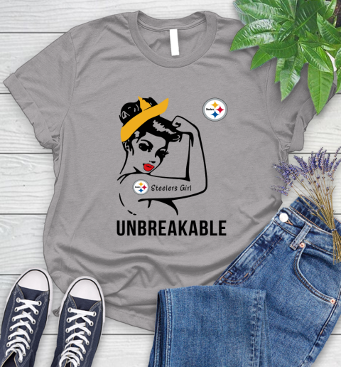 NFL Pittsburgh Steelers Girl Unbreakable Football Sports Women's T-Shirt 3