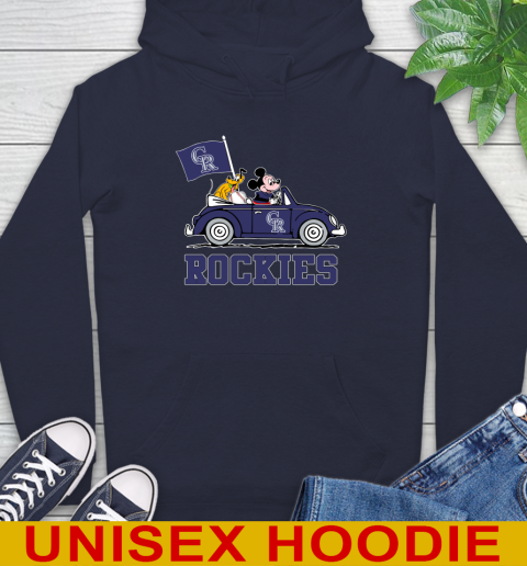 MLB Baseball Colorado Rockies Pluto Mickey Driving Disney Shirt Hoodie 4