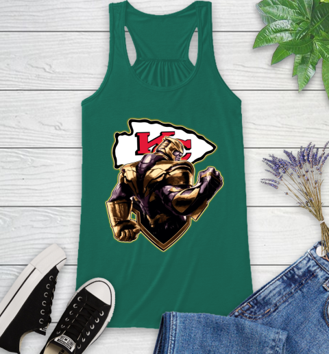 NFL Thanos Avengers Endgame Football Sports Kansas City Chiefs Racerback Tank 7
