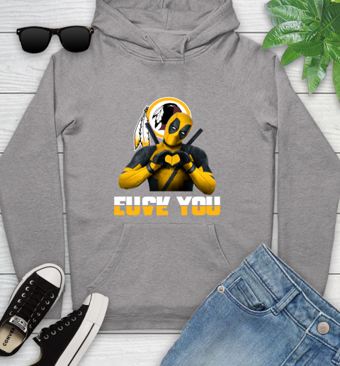 NHL Washington Redskins Deadpool Love You Fuck You Football Sports Youth Hoodie 6