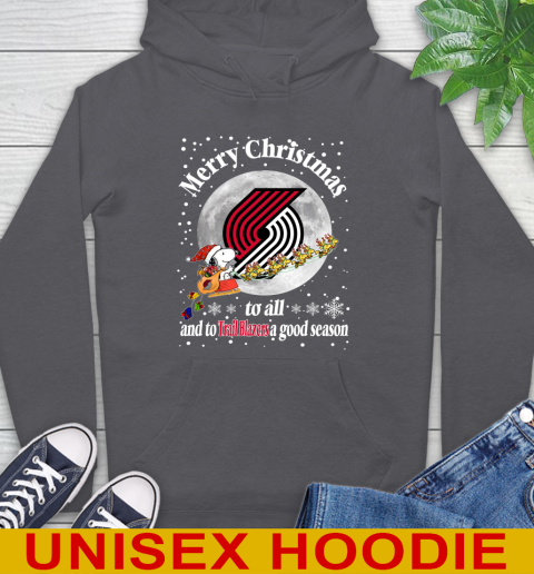 Portland Trail Blazers Merry Christmas To All And To Trail Blazers A Good Season NBA Basketball Sports Hoodie 7