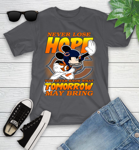 Chicago Bears NFL Football Mickey Disney Never Lose Hope Youth T-Shirt 6
