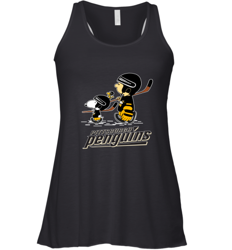 Let's Play Pittsburgh Penguins Ice Hockey Snoopy NHL Racerback Tank