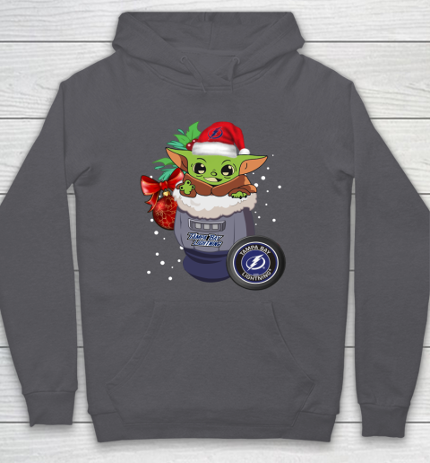 Tampa Bay Lightning Christmas Baby Yoda Star Wars Funny Happy NHL Hoodie 7