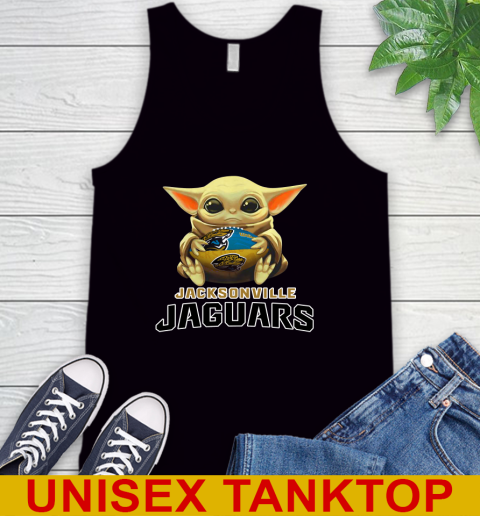 NFL Football Jacksonville Jaguars Baby Yoda Star Wars Shirt Tank Top - Image 3