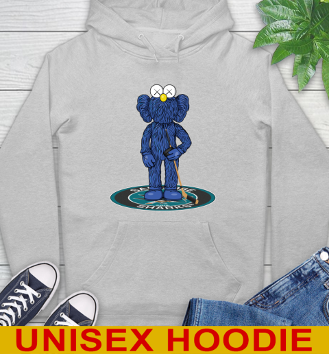 NHL Hockey San Jose Sharks Kaws Bff Blue Figure Shirt Hoodie 6