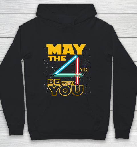 The 4th of May Be With You Galaxy Lightsaber Star Wars Youth Hoodie