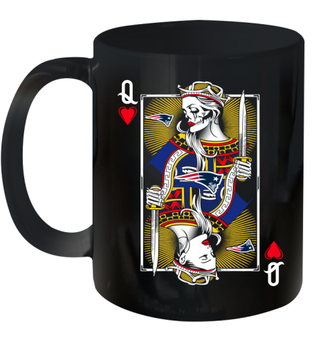 NFL Football New England Patriots The Queen Of Hearts Card Shirt Ceramic Mug 11oz