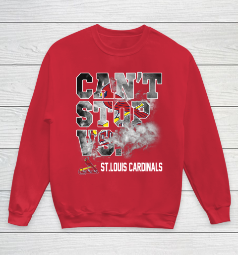 MLB St.Louis Cardinals Baseball Can't Stop Vs Cardinals Youth Sweatshirt 7