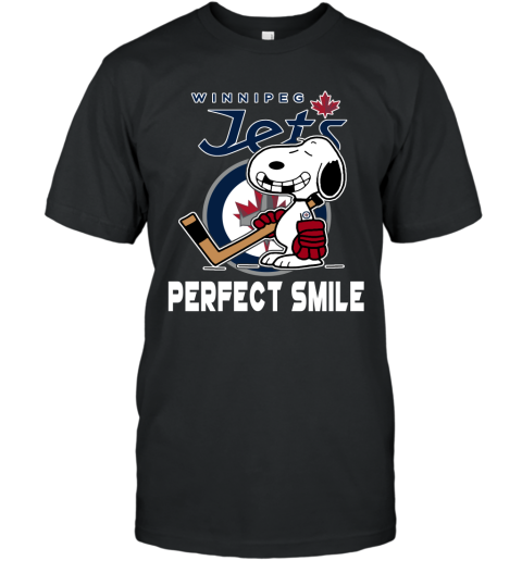 NHL Winnipeg Jets Snoopy Perfect Smile The Peanuts Movie Hockey T