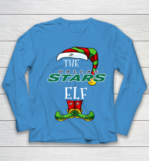 Dallas Stars Christmas ELF Funny NHL Youth Long Sleeve 5
