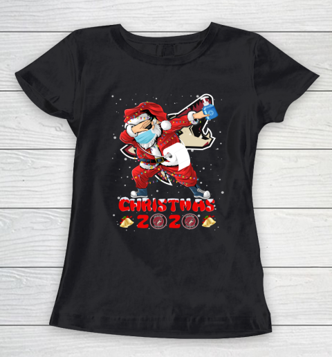 Arizona Coyotes Funny Santa Claus Dabbing Christmas 2020 NHL Women's T-Shirt