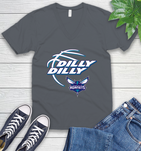 NBA Charlotte Hornets Dilly Dilly Basketball Sports V-Neck T-Shirt 5