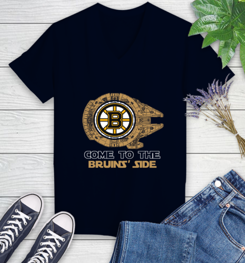 NHL Come To The Boston Bruins Wars Hockey Sports Women's V-Neck T-Shirt 2