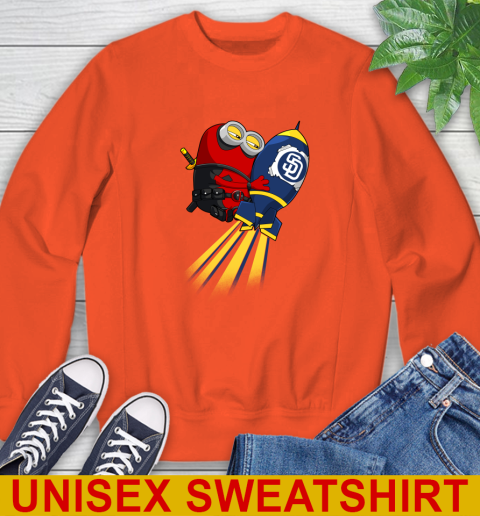 MLB Baseball San Diego Padres Deadpool Minion Marvel Shirt Sweatshirt 3