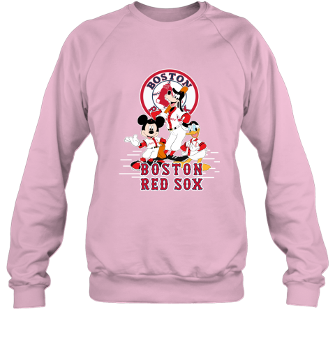 Boston Red Sox Mickey Donald And Goofy Baseball Sweatshirt 