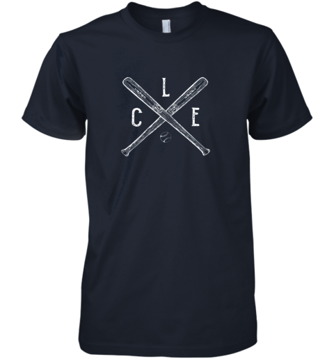 zffm vintage cleveland baseball shirt cleveland ohio premium guys tee 5 front midnight navy