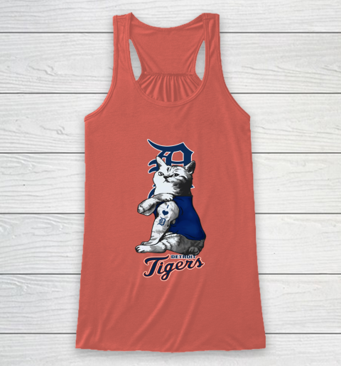 MLB Baseball My Cat Loves Detroit Tigers Racerback Tank 4 MLB Baseball My Cat Loves Detroit Tigers Racerback Tank - Image 4