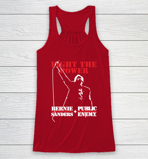 Fight The Power Bernie Sanders Public Enemy Racerback Tank 4