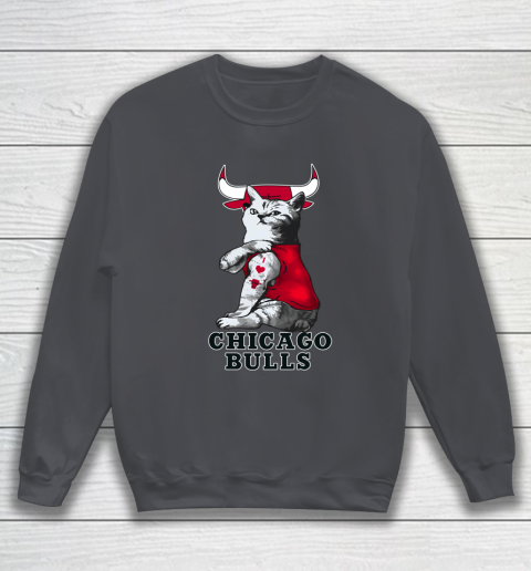 NBA Basketball My Cat Loves Chicago Bulls Sweatshirt 4
