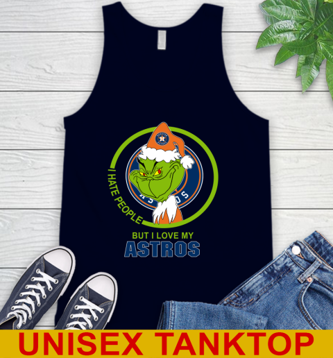 Houston Astros MLB Christmas Grinch I Hate People But I Love My Favorite Baseball Team Tank Top 3