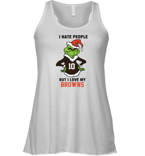 I Hate People But I Love My Browns Cleveland Browns NFL Teams Racerback Tank