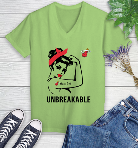 NBA Miami Heat Girl Unbreakable Basketball Sports Women's V-Neck T-Shirt 6