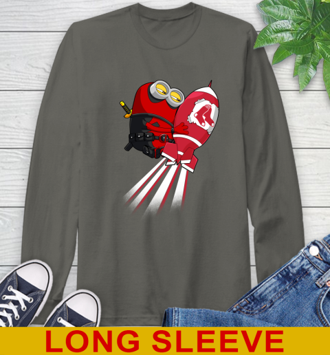 MLB Baseball Boston Red Sox Deadpool Minion Marvel Shirt Long Sleeve T-Shirt 10