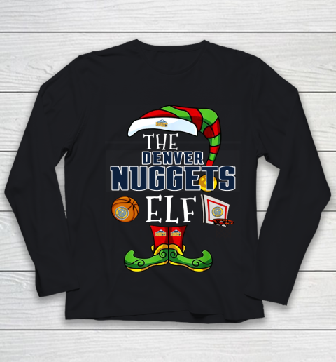 Denver Nuggets Christmas ELF Funny NBA Youth Long Sleeve