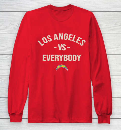 Los Angeles Chargers Vs Everybody Long Sleeve T-Shirt 7