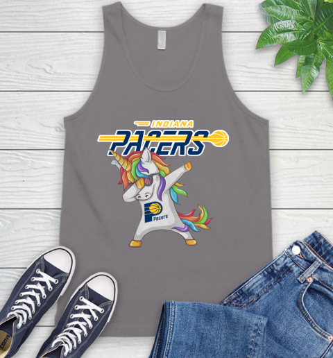 Indiana Pacers NBA Basketball Funny Unicorn Dabbing Sports Tank Top 7
