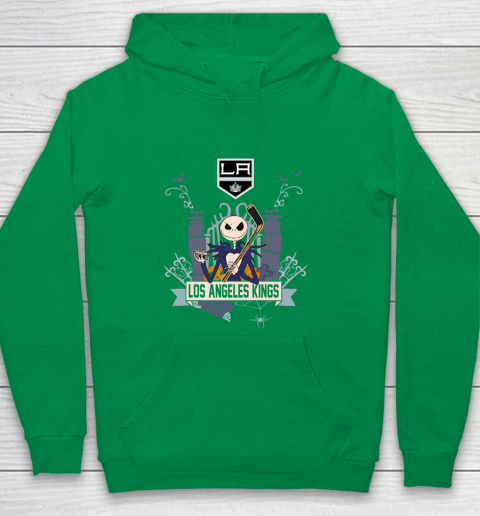 NHL Los Angeles Kings Hockey Jack Skellington Halloween Youth Hoodie 4