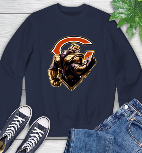 NFL Thanos Avengers Endgame Football Sports Chicago Bears Sweatshirt 3