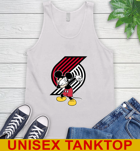 Portland Trail Blazers NBA Basketball Dabbing Mickey Disney Sports Tank Top