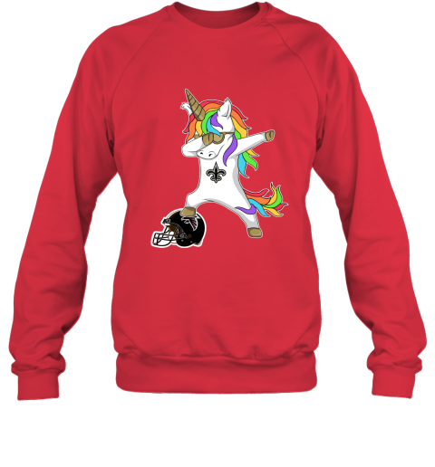 Football Dabbing Unicorn Steps On Helmet New Orleans Saints Sweatshirt