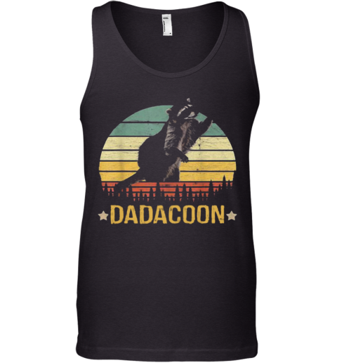 Beautiful Dadacoon Raccoon Fathers Day 2020 Sunset Tank Top