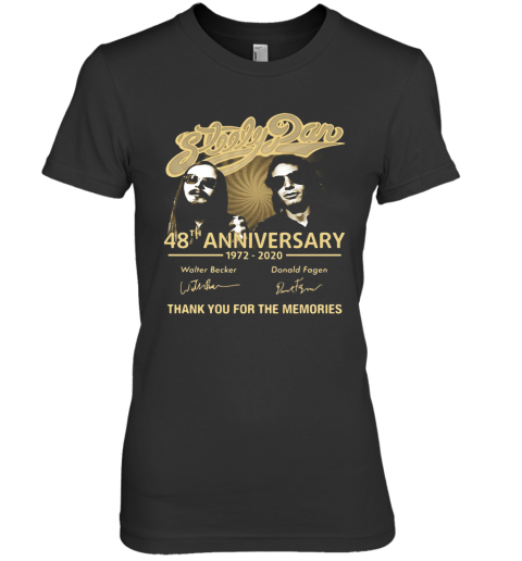 Steely Pan 48Th Anniversary 1972 2020 Signatures Thank You For The Memories Premium Women's T-Shirt