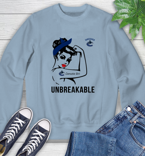 NHL Vancouver Canucks Girl Unbreakable Hockey Sports Sweatshirt 5
