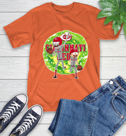 MLB Cincinnati Reds Rick And Morty Baseball Sports T-Shirt 5