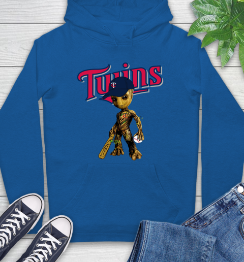 MLB Minnesota Twins Groot Guardians Of The Galaxy Baseball Hoodie 9