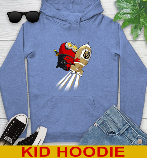 NHL Hockey Vegas Golden Knights Deadpool Minion Marvel Shirt Youth Hoodie 12