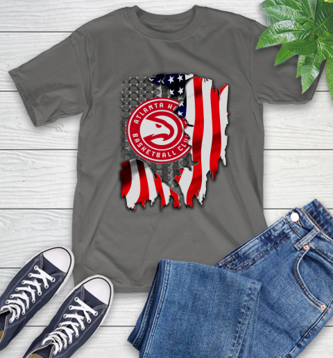 Atlanta Hawks NBA Basketball American Flag T-Shirt 10