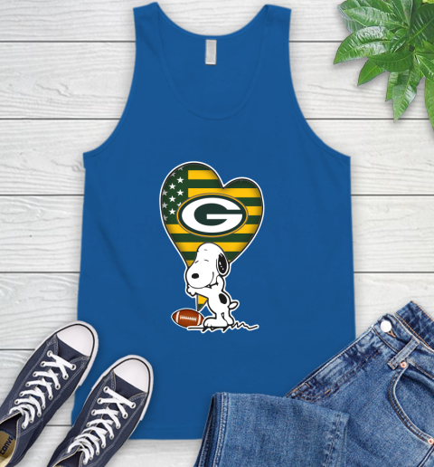 Green Bay Packers NFL Football The Peanuts Movie Adorable Snoopy Tank Top 5