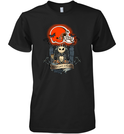 Cleveland Browns Jack Skellington This Is Halloween NFL Premium Men's T-Shirt