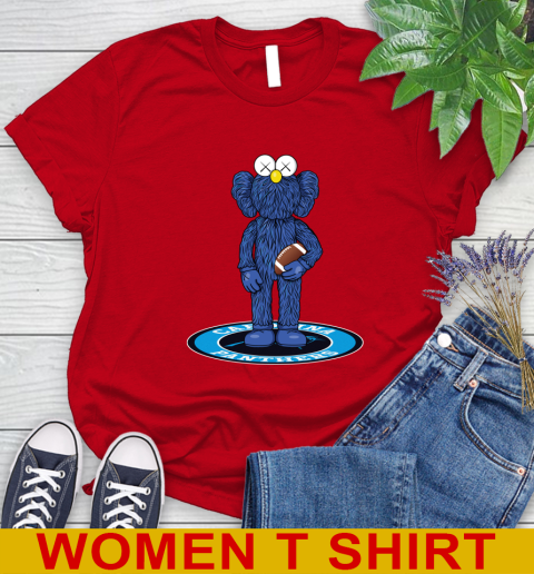 NFL Football Carolina Panthers Kaws Bff Blue Figure Shirt Women's T-Shirt 10