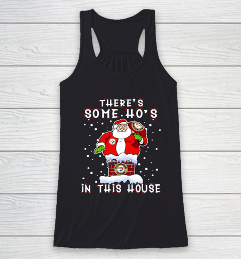 Pittsburgh Steelers Christmas There Is Some Hos In This House Santa Stuck In The Chimney NFL Racerback Tank