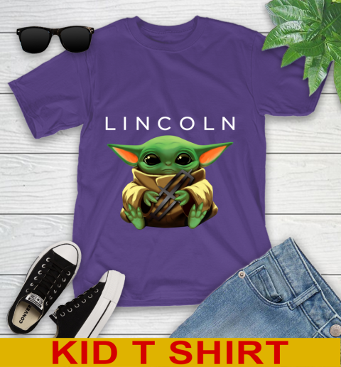 Star Wars Baby Yoda Hugs Lincoln Car Shirt 99